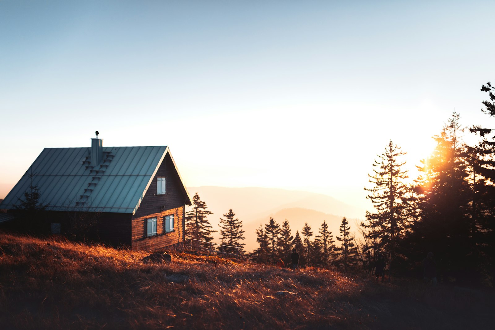 A coastal building at golden dusk near the shore (placeholder photo)